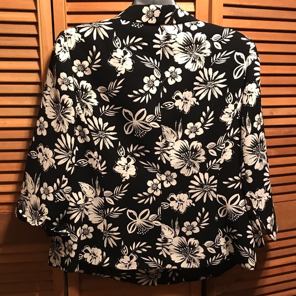 Jones Studio Woman Black & White Jacket - Picture 2 of 12
